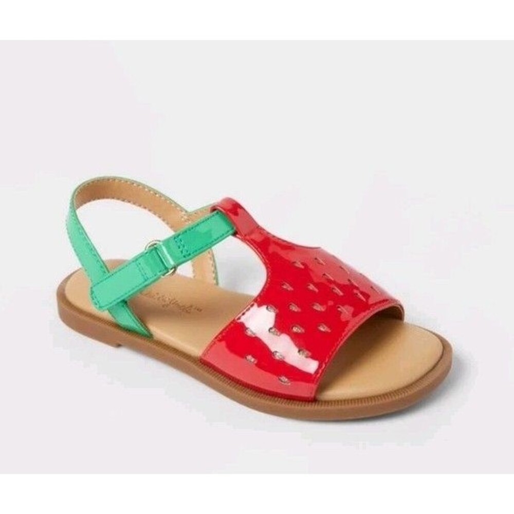 Cat & Jack Toddler Lucy Strawberry Open Toe Adjustable Strap Sandals Choose Size